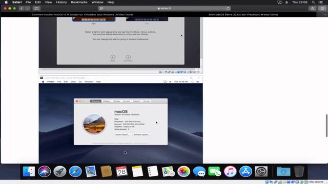 Avoir MacOS Mojave (10.14 ) sur Virtualbox